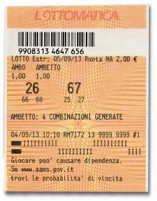 Lotto: terno secco in provincia di Bergamo da 90mila euro 