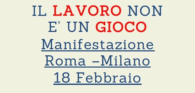 Gioco legale, in piazza a Milano e Roma le voci dei lavoratori