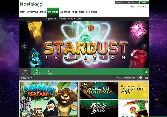 Betaland espande l'offerta di casino games