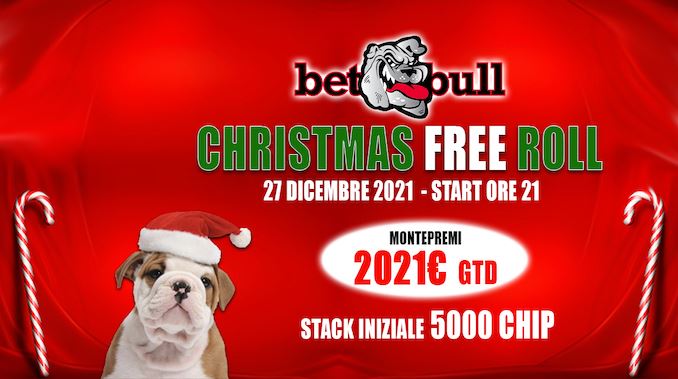 BetBull festeggia col Christmas Freeroll da 2021 euro in palio e sette taglie da 50 euro