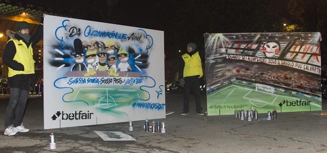 Il cash out di Betfair diventa una serie di graffiti al derby di San Siro