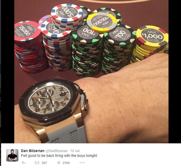 Dan Bilzerian torna ai tavoli poker cash game dell'Aria Casinò