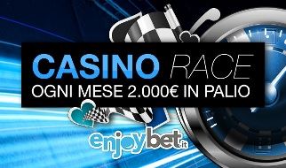 Enjoybet, slot in gara e ricchi premi con la Casino Race
