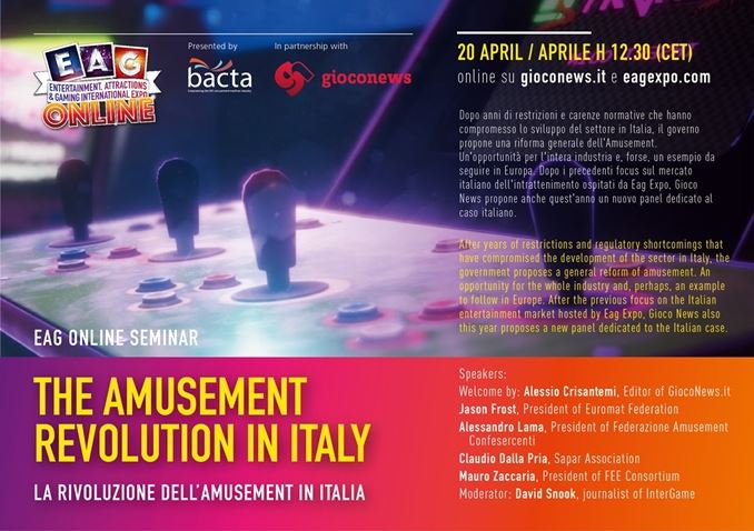 Amusement: via a Eag Expo Online con l'Italia al centro del dibattito