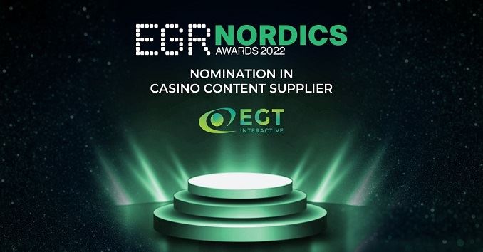 Egr Nordics Awards, Egt Interactive in nomination come 'Casino content supplier'