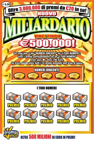 Teatino fortunato: un 'Nuovo Miliardario' da 500mila euro a Villamagna