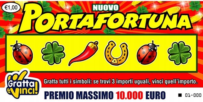 Il 'Nuovo Portafortuna', grattino da 1 euro con 28 milioni in palio