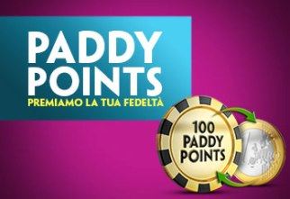 Paddy Points, con i punti fedeltà vincita assicurata!