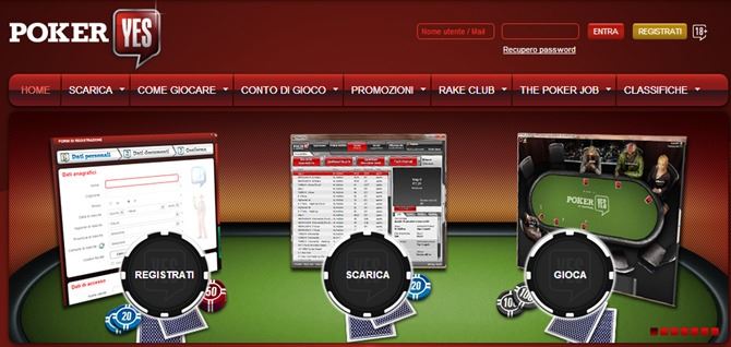 PokerYes.it la room online di Admiral Interactive