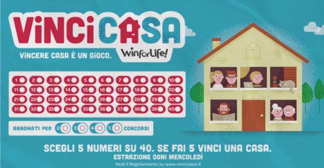 Poker di vittorie per il concorso 'VinciCasa' di Sisal: ieri 500mila euro distribuiti a Torino