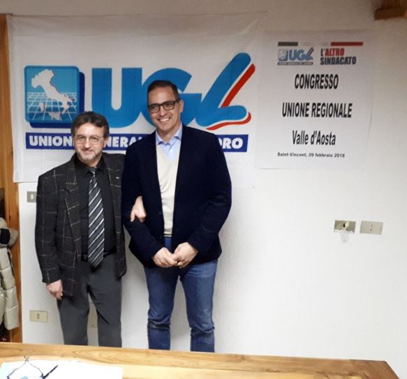 Val d'Aosta, Zampa eletto segretario Ugl: 'Grande attenzione a Casinò'