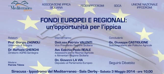 Fondi europei ippica: 3 maggio convegno all'ippodromo di Siracusa con sottosegretario Castiglione
