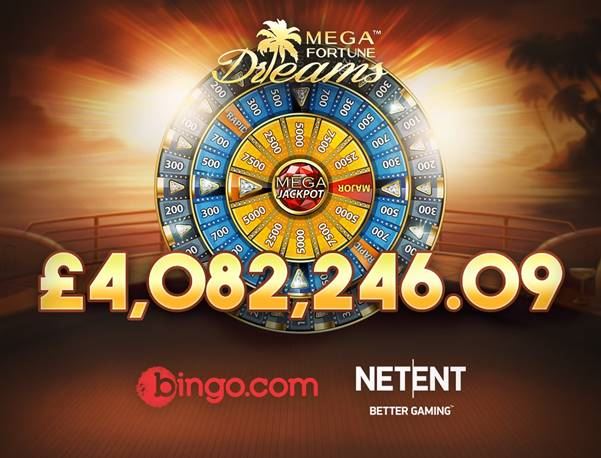 British Bingo.com player bags £4m bounty on NetEnt’s Mega Fortune Dreams