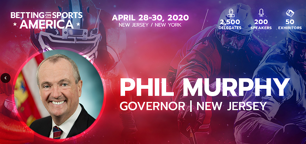 NJ Governor Phil Murphy to deliver Betting on Sports America 2020 keynote address