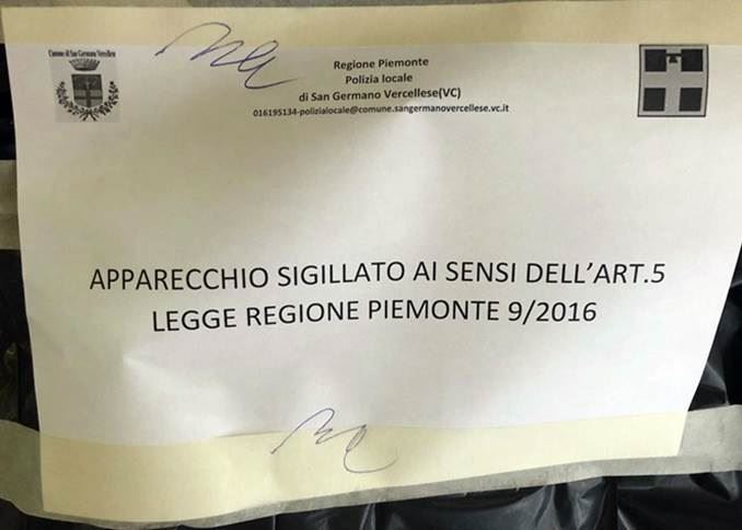 Piemonte: prime sanzioni sul territorio e scatta il contenzioso