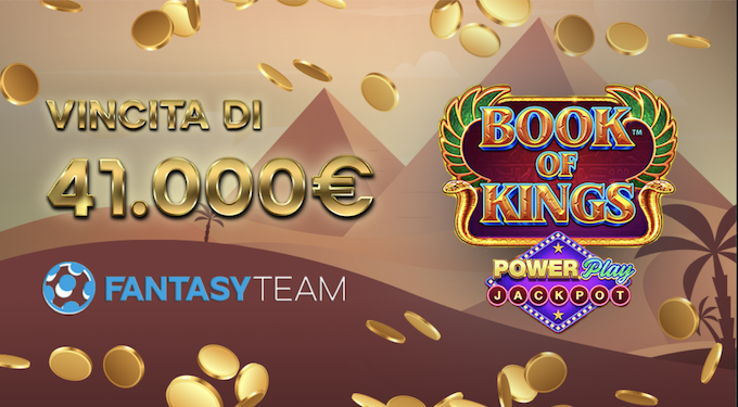 Jackpot da 41mila euro su Fantasyteam con la slot Book of Kings