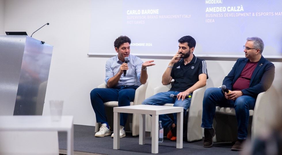 Federico Brambilla, Presidente e Co-Founder di Exeed, Pierluigi Parnofiello, Ceo & Founder di Pg Esports, Carlo Barone, Supervisor, Brand Management Italy di Riot Games