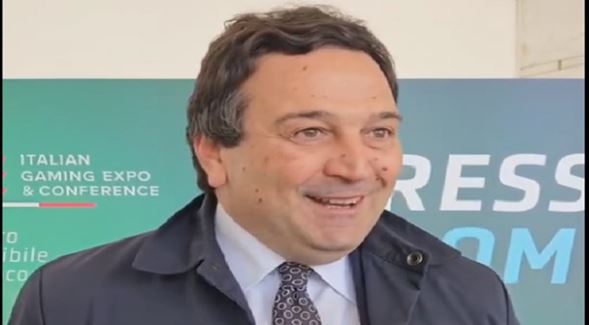 Il senatore Fausto Orsomarso all'Ige - Italian gaming expo 2024